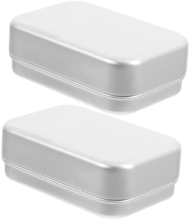 Zerodeko 2Pcs Aluminum Travel Soap Dish with Leak-Proof Lid