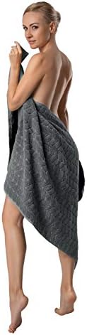 BAGNO MILANO Turkish Bath Towel Set - Charcoal Quick Dry Plush Towels