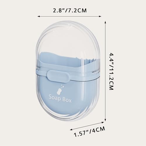 Bar Soap Travel Case with Lid and Draining Layer
