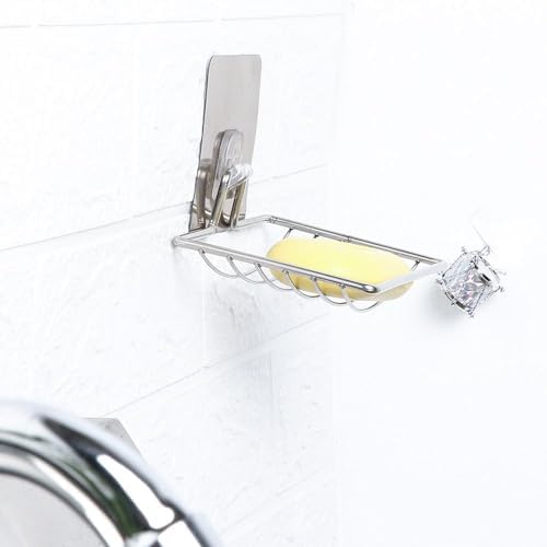 Stainless Steel Suction Soap Holder for Bathroom and Kitchen
