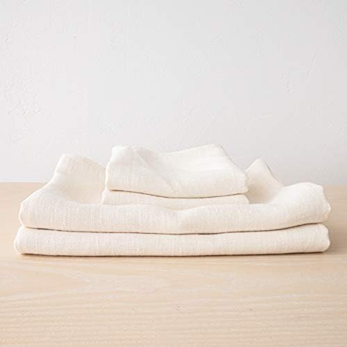 LinenMe Cream Lara Towel Set 2 Bath 2 Hand Towels