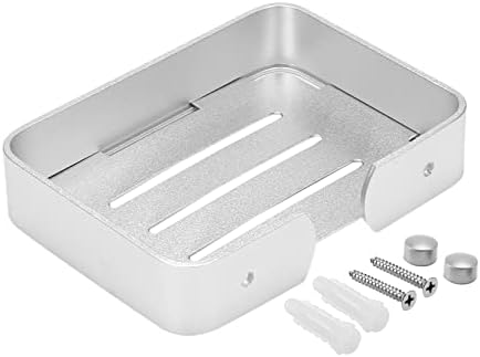 Bloepum Square Soap Dish Holder Silver