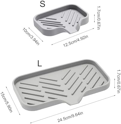 Vdaxvme Bathroom Soap Dish Silicone Drying Tray