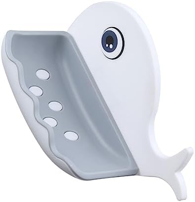 IMIKEYA Adorable Whale Soap Dish Wall Holder