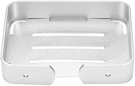Bloepum Square Soap Dish Holder Silver