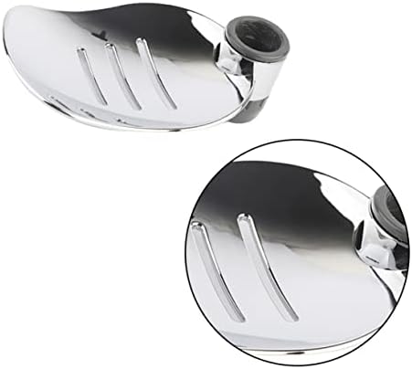 2pcs Silver Soap Holder Hollow Drain Design for Bathroom and Kitchen