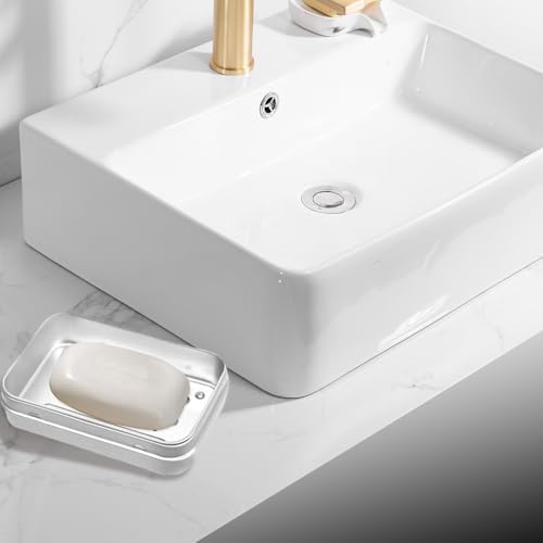 Aluminum Soap Holder with Lid for Travel Gym Bathroom
