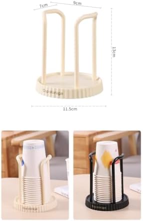 2PCS Black White Plastic Cup Dispenser Holder