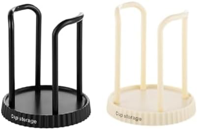 2PCS Black White Plastic Cup Dispenser Holder