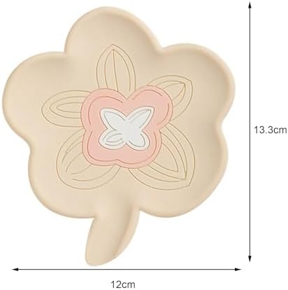 Pink Flower Shape Non-Slip Soap Dish with Drainage