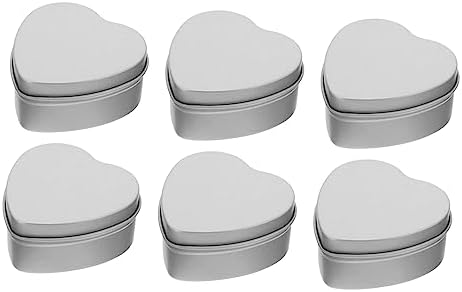 NUOBESTY Heart-Shaped Tinplate Candle Storage Jar