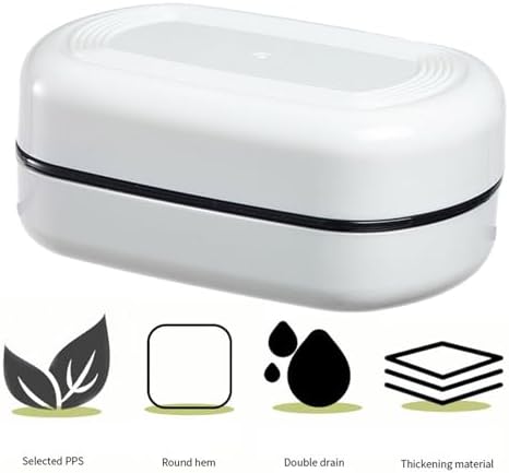 Loyliawa Double Layer Soap Dish with Lid and Draining Rack