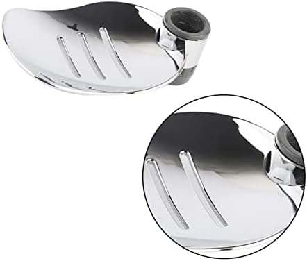 2pcs Silver Soap Holder Drainage for Shower and Bathroom Storage