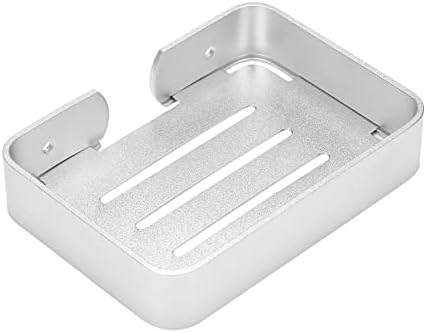 Bloepum Square Soap Dish Holder Silver