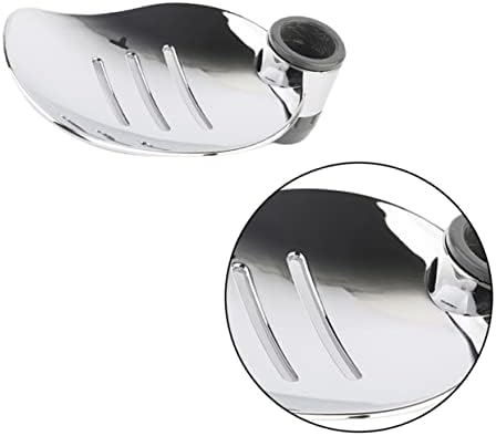 GLEAVI 2pcs Silver Soap Tray Holder for Shower Bathroom