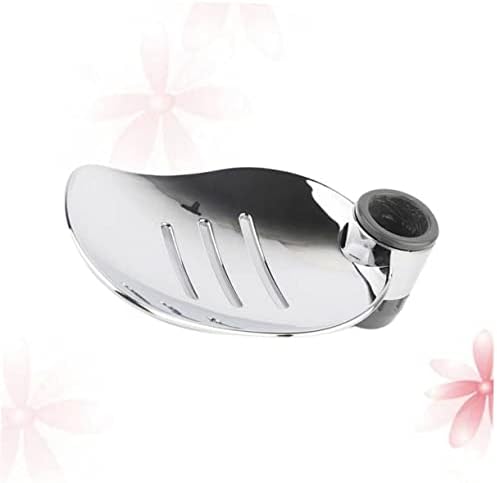 MUCKLILY 2Pcs Silver Soap Holder Tray for Bathroom Shower Kitchen