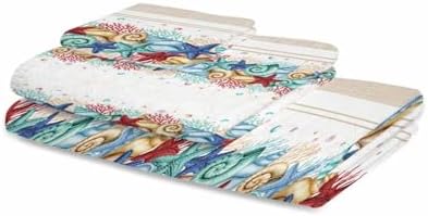 Ocean Coral Beach Starfish Bath Towel Set