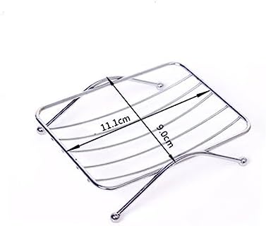 Yardenfun 1pc Wall Mounted Stainless Steel Soap Dish Holder Square Shape No Drilling