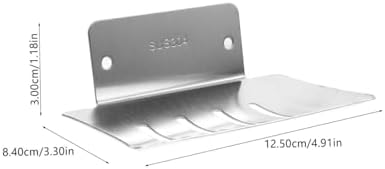 Ciieeo Drainage Soap Dish Wall Mount Holder No-Screw Design Universal Fit