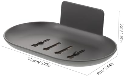 Modern Wall-Mounted Soap Dish Aluminum Self Draining for Home Hotel