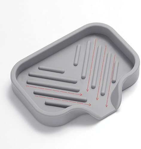 Vdaxvme Bathroom Soap Dish Silicone Drying Tray