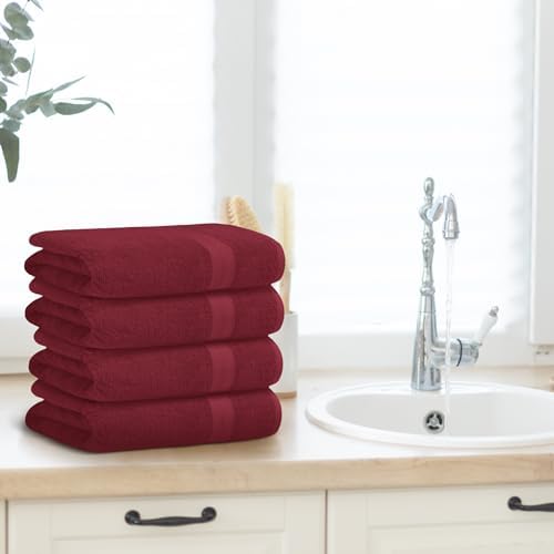 Avalon Bath Towels-Pack of 4 27x54 Inches 100 Cotton