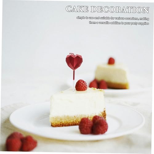 Happyyami 8pcs Unique Heart Birthday Candles