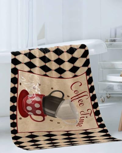 Chees D Zone Retro Diamond Plaid Bath Towel Set