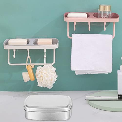 Zerodeko Aluminum Square Soap Dish with Lids 4pcs Set