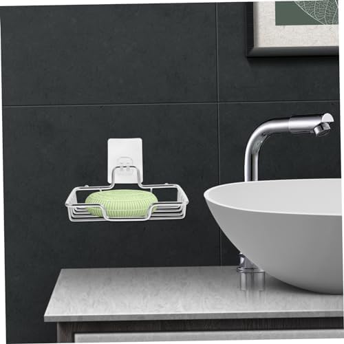 LIFKOME Wall-Mounted Soap Dish with Suction Cup for Bathroom Kitchen