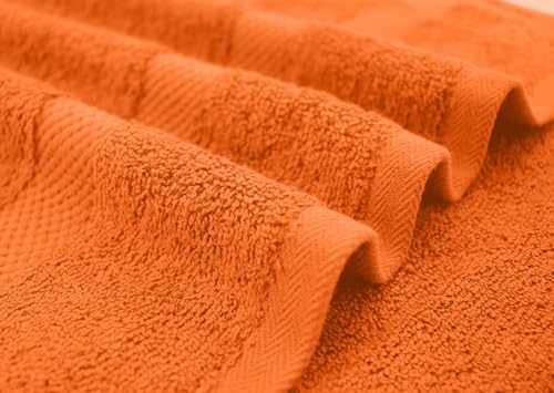 DAN RIVER 100 Cotton Bath Towels 27x54 4-Pack Orange