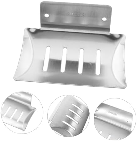 Hoement Self Draining Soap Dish Wall Mount Pedestal