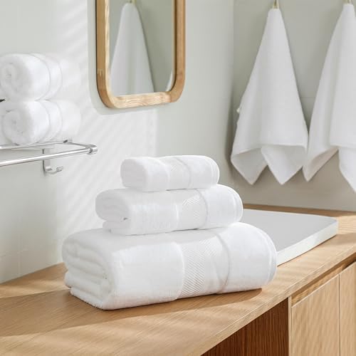 SimpleOpulence 6-Piece Cotton Towel Set - Soft Durable