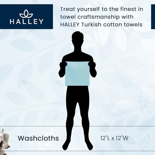 HALLEY Turkish 8 Pack Premium Bath Towels Set