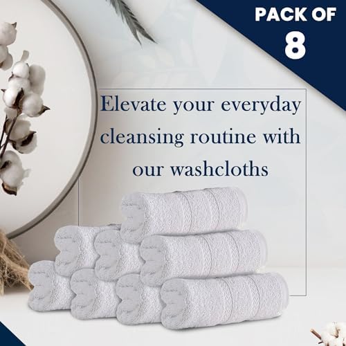 HALLEY Turkish 8 Pack Premium Bath Towels Set