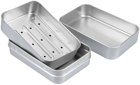 RUMDS Square Aluminum Soap Dish with Lid 1