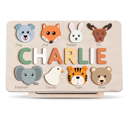 Zuzu Puzzle Personalized Baby Name with Animals
