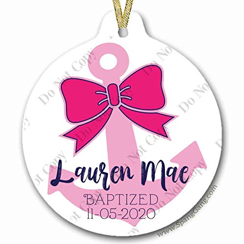 Personalized Baby Boy Baptism Ornament Christmas Gift