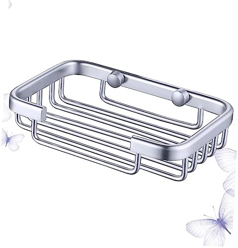 MAGICLULU Aluminium Soap Dish Holder with Drain Silver Finish