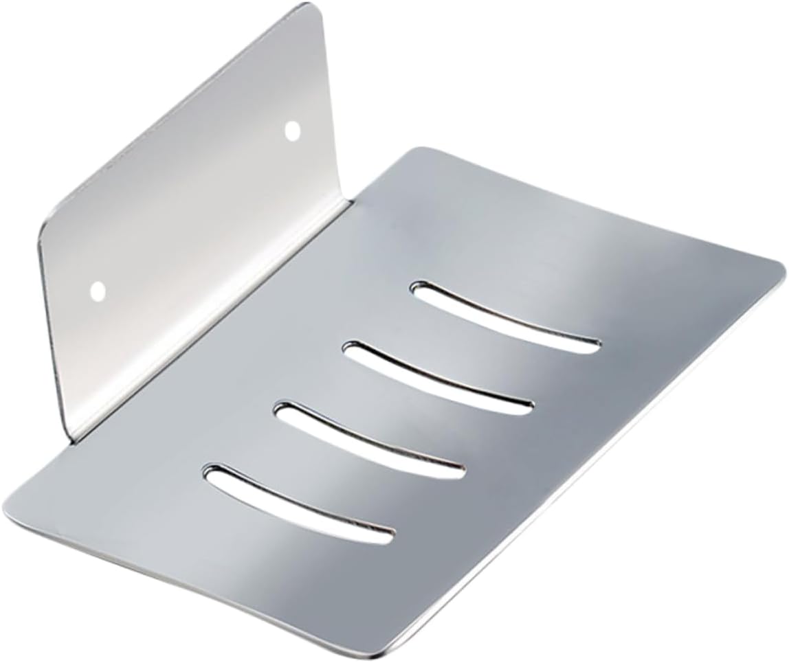 HOOTNEE Wall Mount Soap Holder Stainless Steel Draining Dish