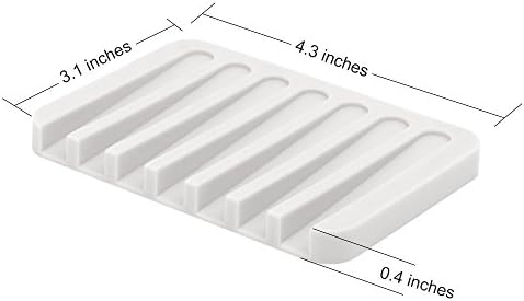 Anwenk Silicone Shower Soap Dish - Flexible Waterfall Drainage 1 Pack