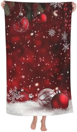DADABULIU Christmas Red Bath Towel - Premium Microfiber