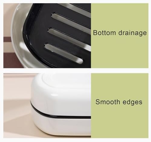 Loyliawa Double Layer Soap Dish with Lid and Draining Rack