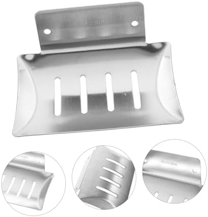 Ciieeo Wall Soap Holder Silver Draining Rack