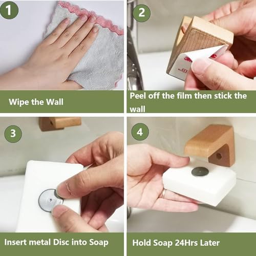 Magnet Air Dry Soap Holder 6pcs Caps 2pcs Tapes