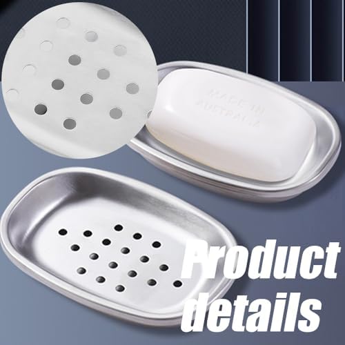 Stainless Steel Double Layer Soap Dish for Bathroom Shower