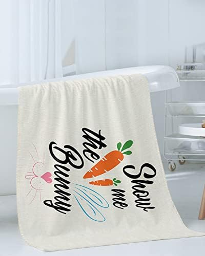 Chees D Zone Spring Easter Bunny Carrot Bath Towel Set