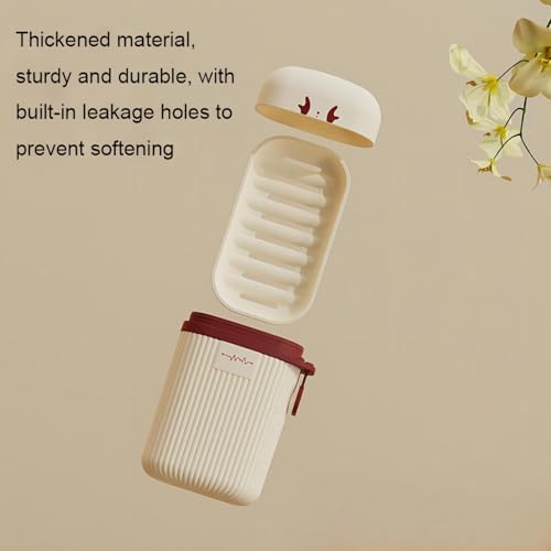 Leakproof Bar Soap Travel Case with Lid - 4 Size White