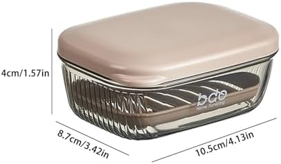 Lovskoo Leakproof Soap Case with Lid and Drainage Tray 1