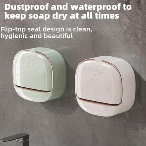 Luxury Soap Holder with Flip Lid and Drain Tray